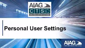 User Settings | CTS