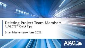 Deleting Project Team Members | CTS Quick Tips